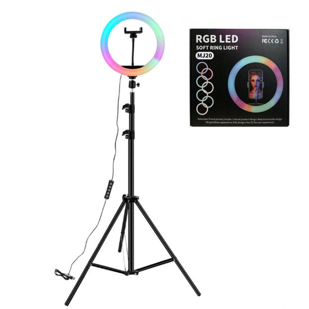 

Кольцевая лампа 20 см RGB + Подарок штатив 2 м / Студийный свет