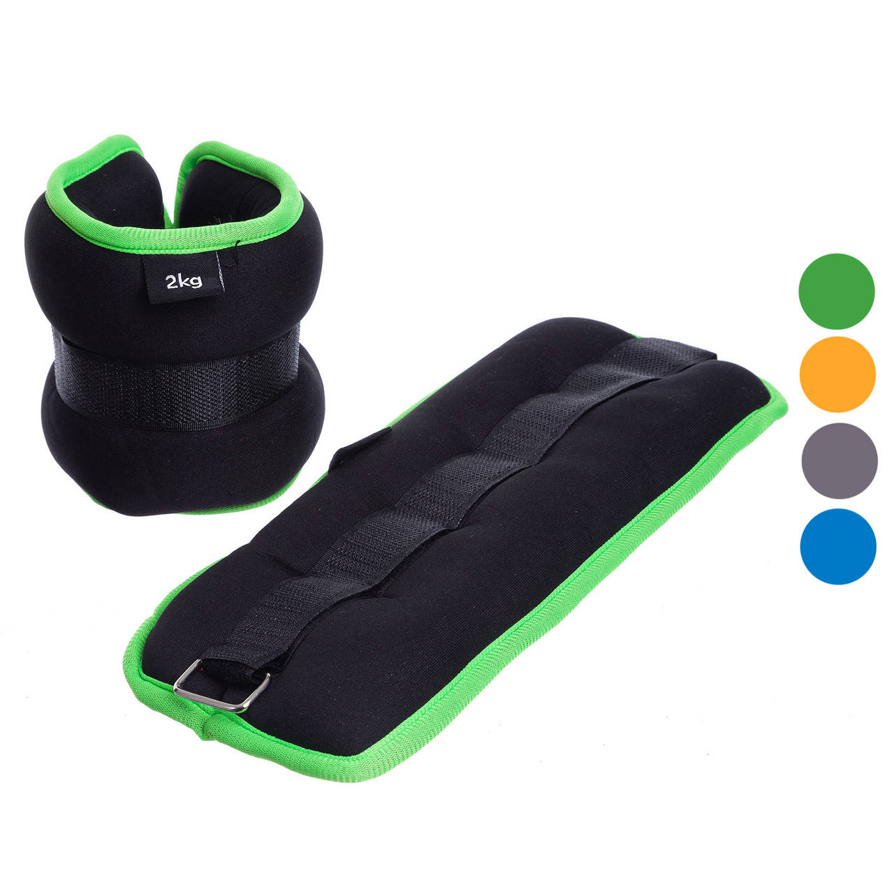 

Спортивные утяжелители манжеты для рук и ног 1303-4: 2 утяжелителя по 2кг Серый