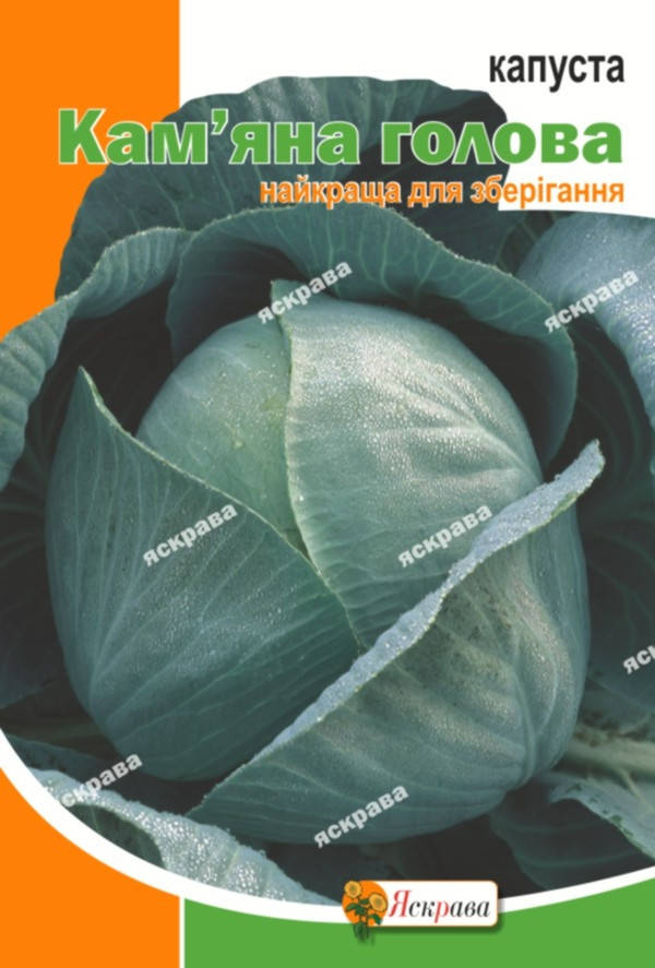 

Капуста белокочанная Каменная голова 5 г, семена Яскрава
