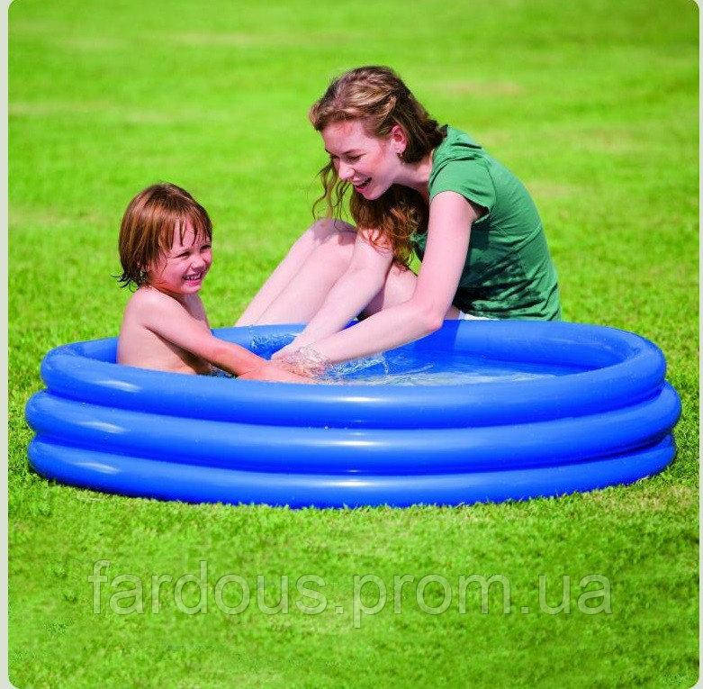 

Детский бассейн для дачи и пляжа. Диаметр 120см. 3-RING POOL, Голубой