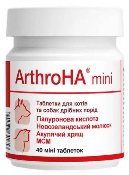 

Dolfos ArthroHA Mini Хондропротектор для суставов у кошек и собак малых пород (40шт)