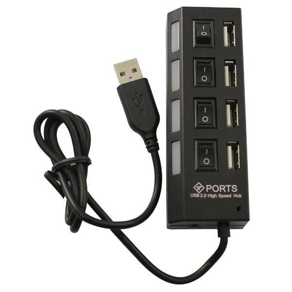 

Разветлитель USB HUB 4SW, 4-х портовый высокоскоростной USB хаб, Концентратор сетевой, ЮСБ -разветвитель и
