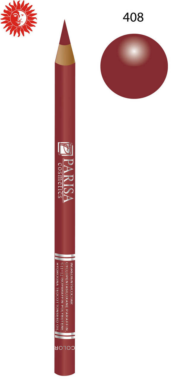 

Карандаш для губ Parisa Cosmetics Lip Professional Pencil KPar 408 темно-красный