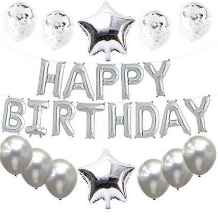

Набор воздушных шаров на День Рождения Happy Birthday 10011