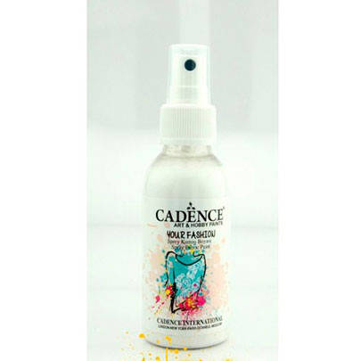 

Краска-спрей для ткани, белая, 100мл, Белый