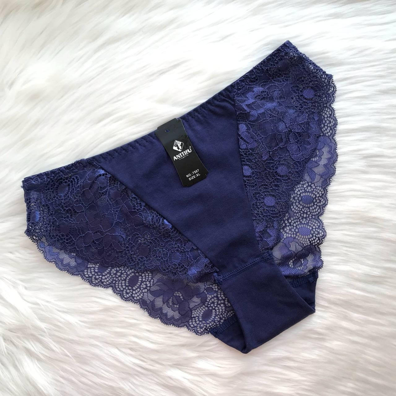 

Хлопковые женские трусы с завышенной посадкой фирмы Biweier (S/M/L,44-50) M, Синий