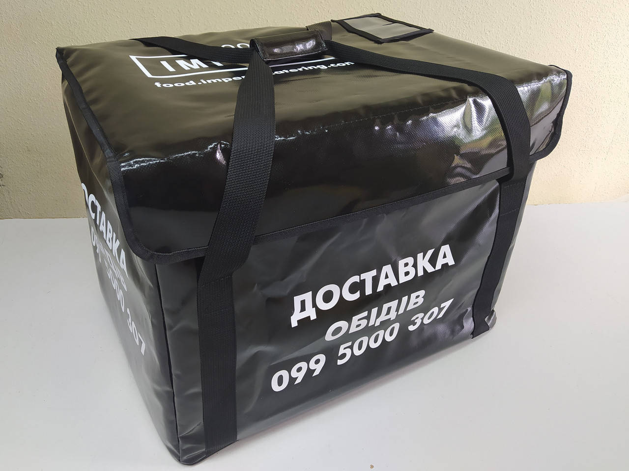 

Сумка для доставки еды на липучках. Термосумка курьерской доставки суши, пиццы, обедов, еды, напитков. ПВХ