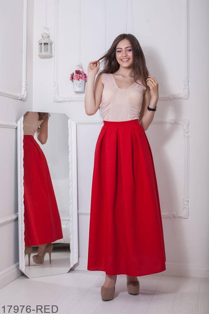 

Легкая трендовая юбка-макси в складку