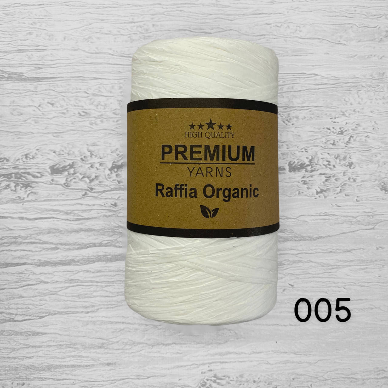 

Premium Yarns Raffia Organic / Раффія Органік 005, белый
