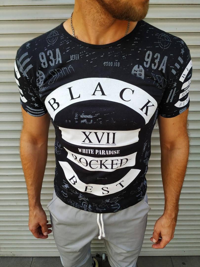 

Мужская футболка " Black Rocked Сл 1847