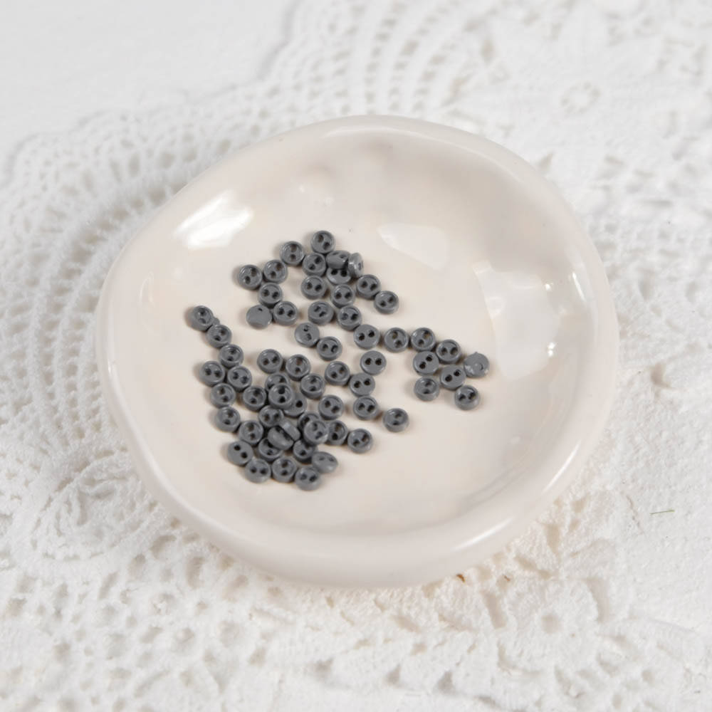 

Пуговицы Мини Металлик 3 мм для Рукоделия и Кукол СЕРЫЕ 10 шт, Серый