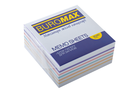 

Блок бумаги для заметок "Радуга" 90х90х40мм не скл., Разные цвета