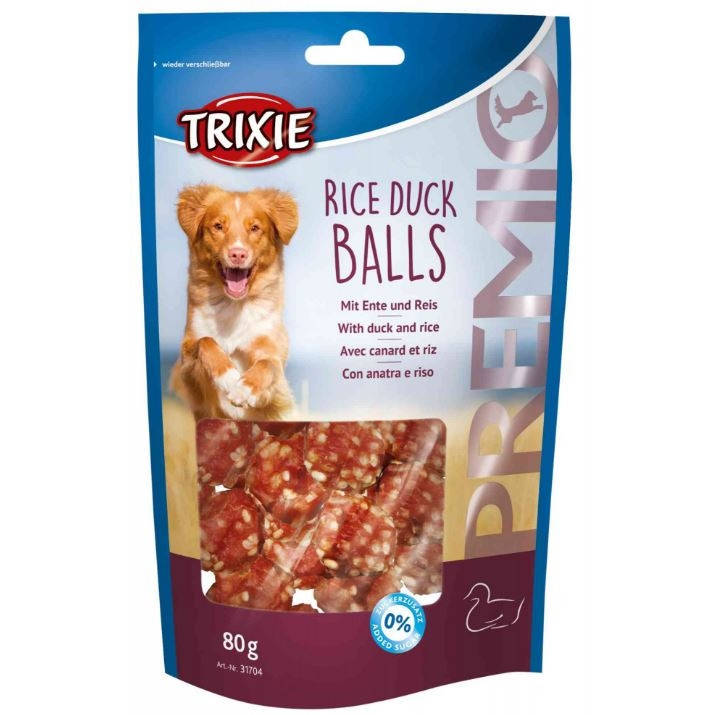 

Тrixie PREMIO Rice Duck Balls лакомство для собак Шарики с уткой и рисом 80г