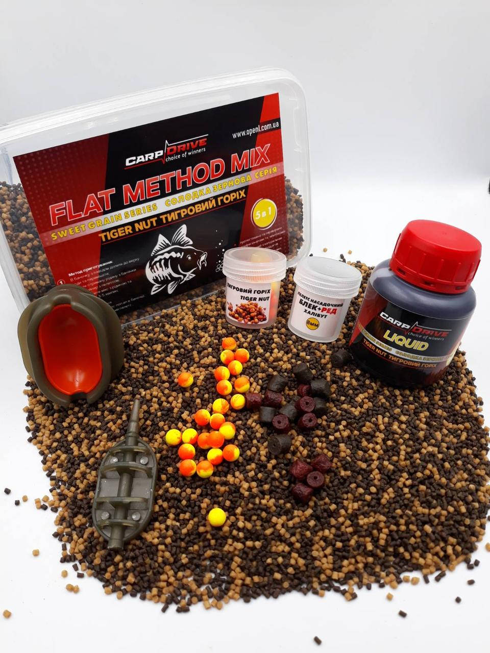 

Методный пеллетс, флэт метод микс Тигровый орех (Tiger nut) Carp Drive 7 в 1