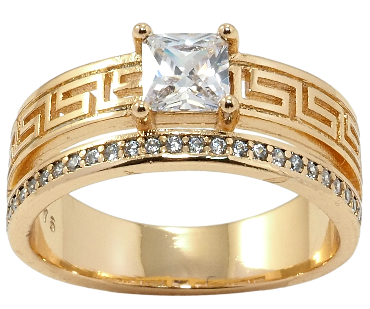 

Кольцо Xuping Позолота 18K "Греческий орнамент с цирконием" р.16