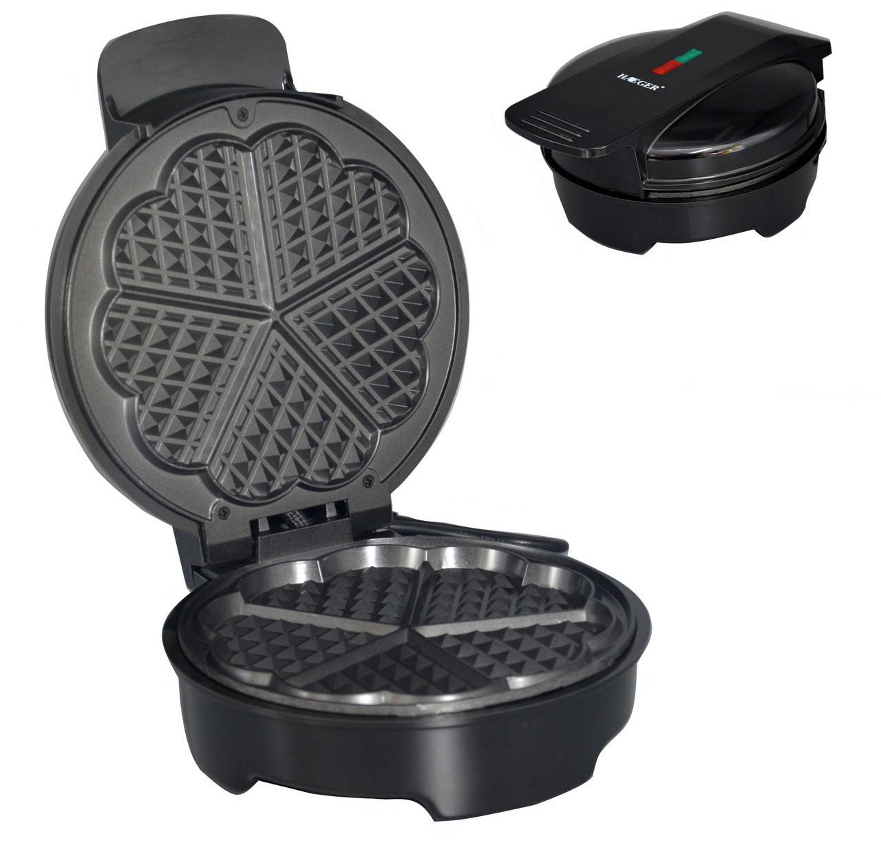 

Вафельница электрическая HAEGER HG-233, антипригарное покрытие, диаметр 20см, 1000 Вт