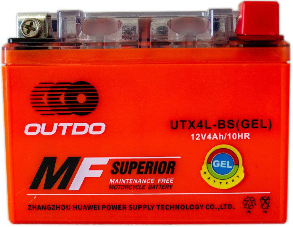 

Аккумулятор мото 12v 4Ah 50А Outdo под болт (гелевый)