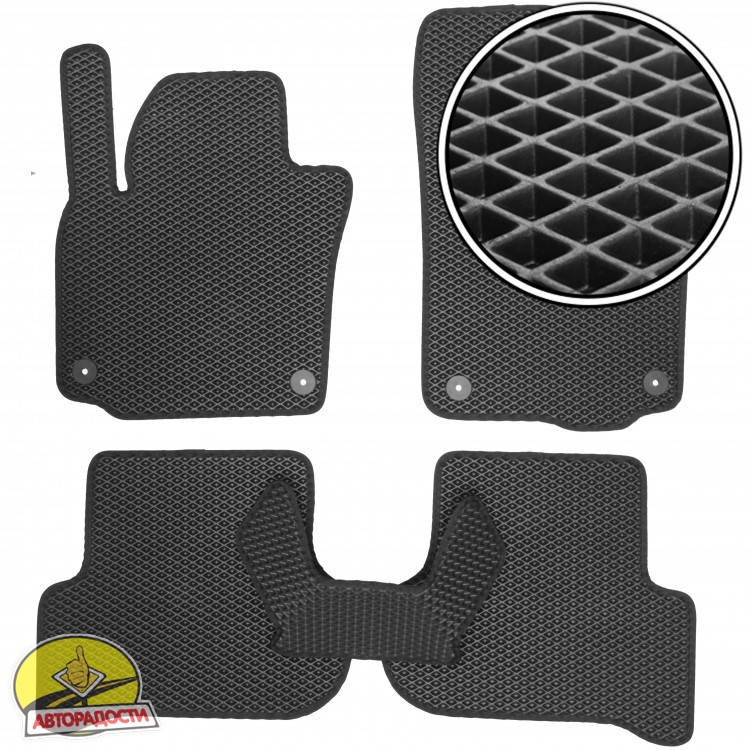 

Коврики в салон для Skoda Yeti '09-17, EVA-полимерные, черные (Kinetic), Черный