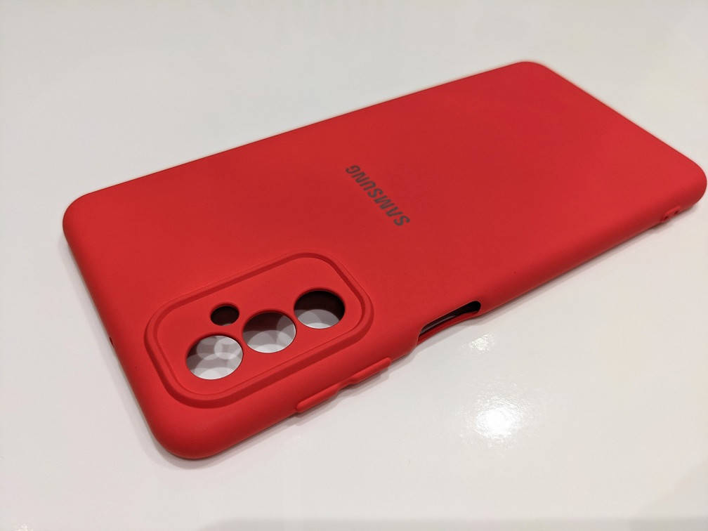 

Силиконовый чехол для Samsung Galaxy M52 Красный микрофибра soft touch