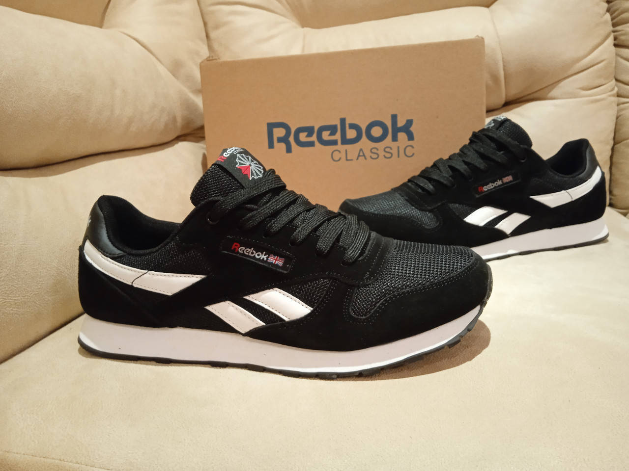 

Мужские кроссовки Reebok Classic Топ качество! 44, Черный