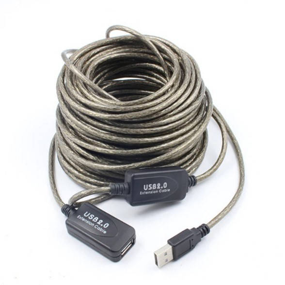 

Удлинитель активный репитер USB 2.0 , кабель AM - AF, 20м