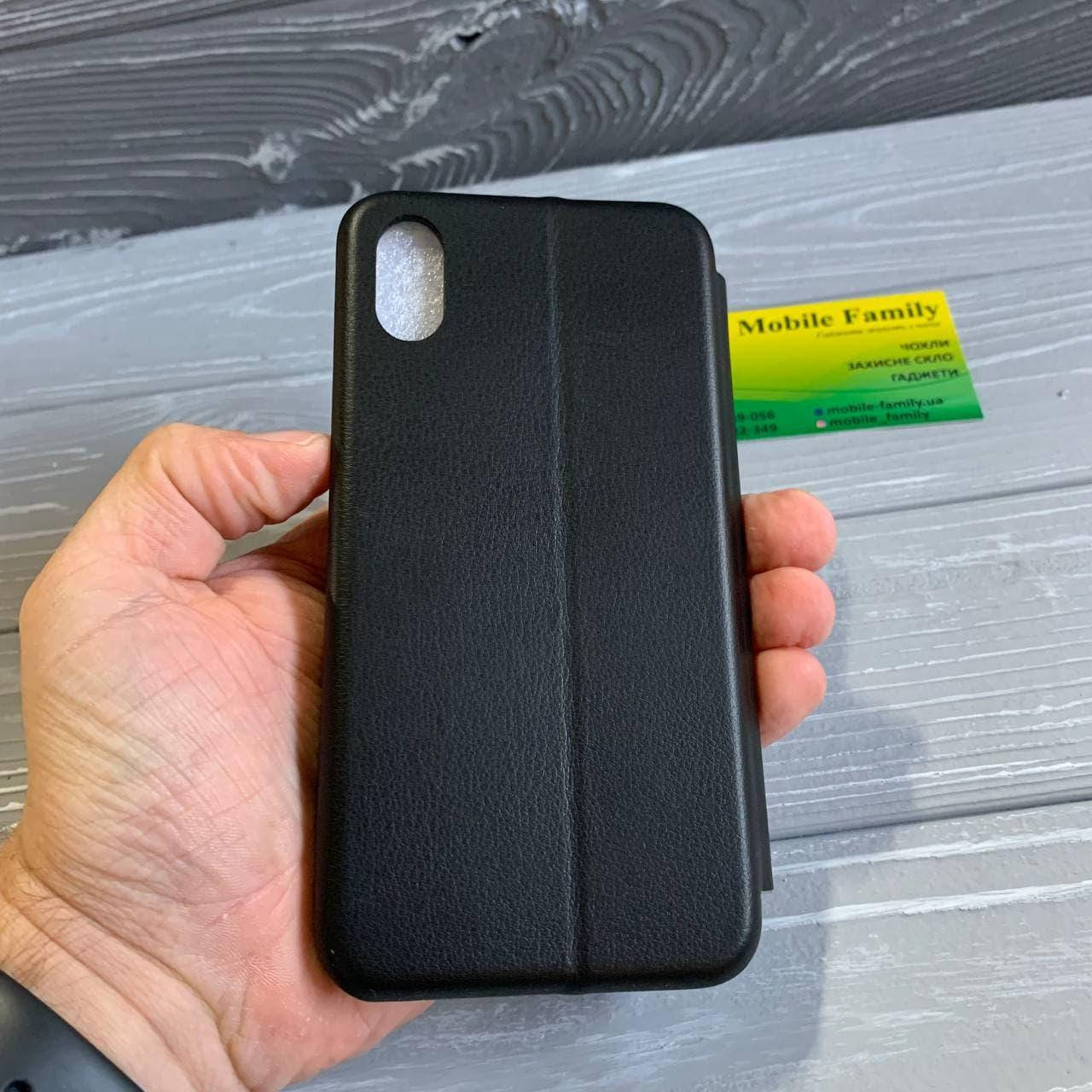 

Чехол книжка для Iphone X книга айфон 10 с подставкой черная, Черный