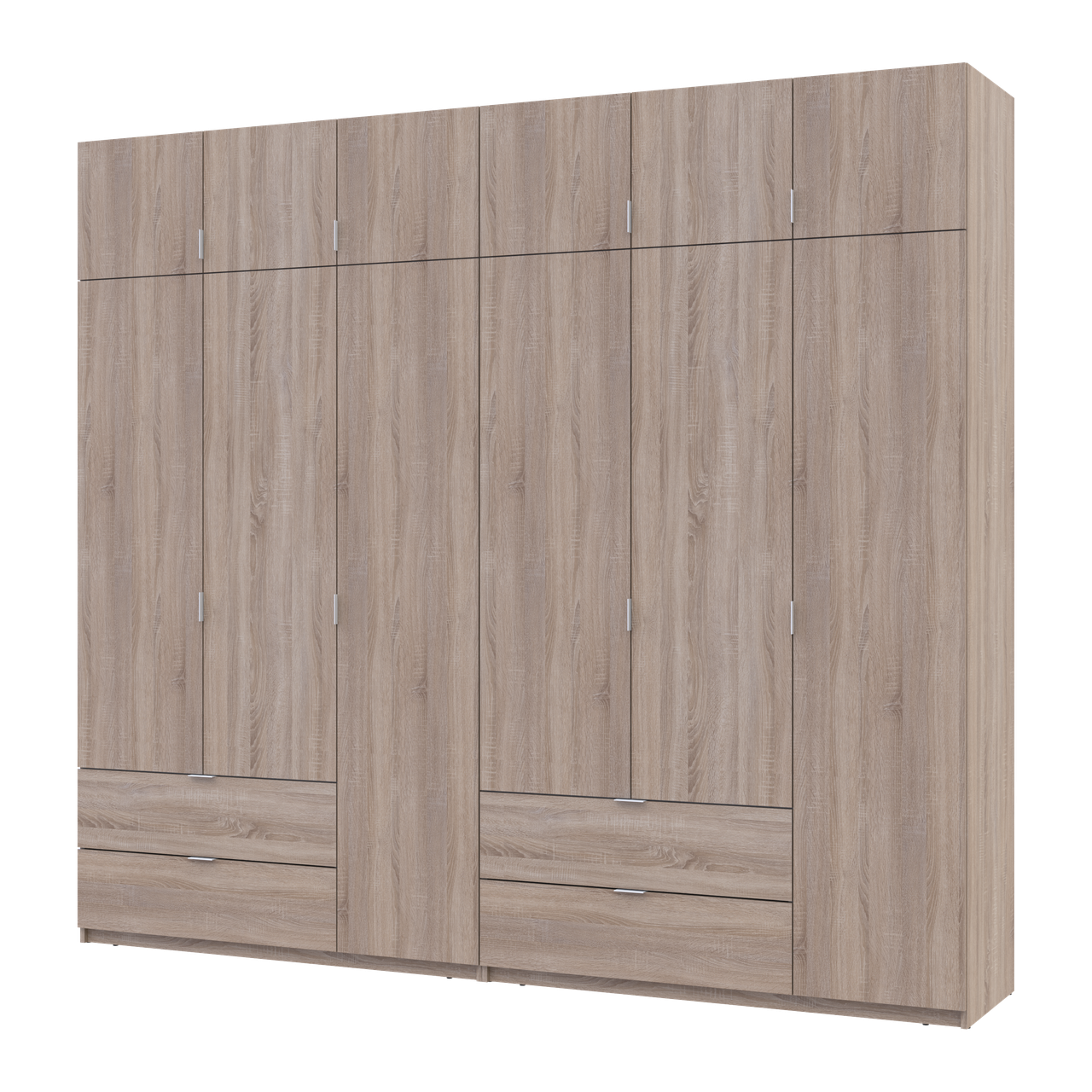 Розпашна Шафа для одягу Doros Лукас Дуб сонома 3+3 ДСП 270х50х240 (42005115)