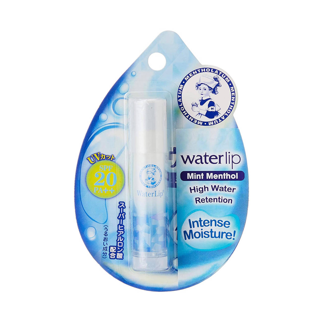 

Японский увлажняющий мятный бальзам для губ с spf20 Mentholatum Water Lip Mint Menthol SPF20/PA++ 4.5g