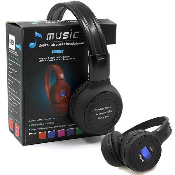 

Беспроводные складные наушники c Led экраном MDR BSN65 / Накладные Наушники с аккумулятором, Черный