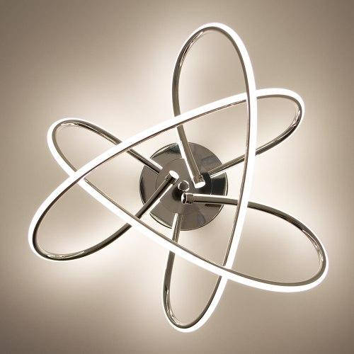 

Потолочный светодиодный светильник LUMINARIA LIANA MONO 60W R490 CHROME/OPAL 220V IP20 4000K, Хром