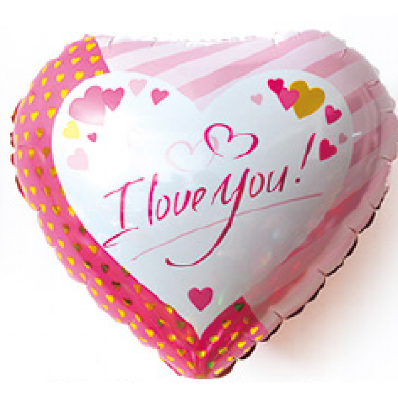 

Фольгированный шар сердце I Love You красный 18" Китай