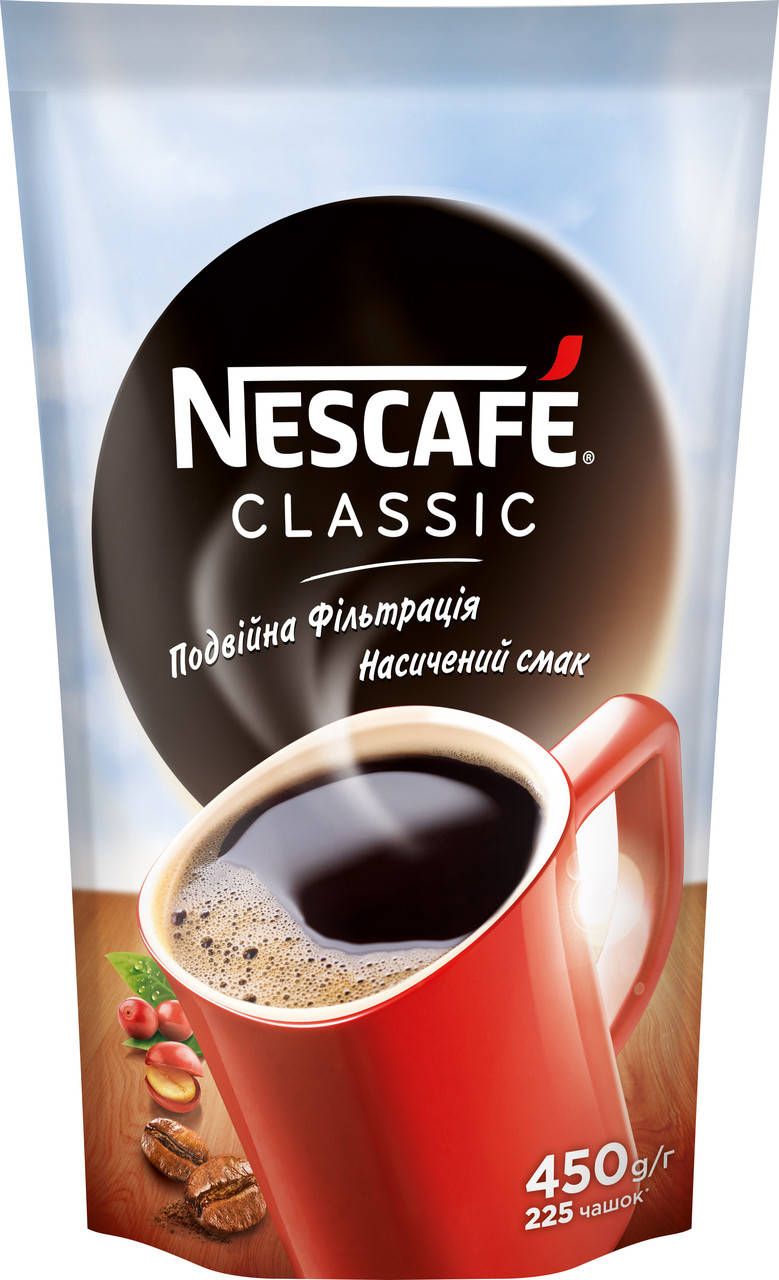 

Кофе Классик Nescafe растворимый 450 грамм в мягкой упаковке
