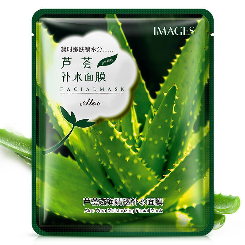 

Маска-салфетка для лица с алое вера увлажняющая IMAGES Pure Source Aloe Rubber (40г)