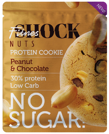 

Протеиновое печенье FitnesSHOCK Nuts Арахис-Шоколад (40 грамм)