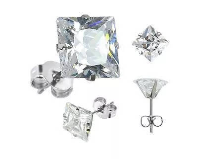 

Маленькая серьга-гвоздик в ухо из медицинской нержавеющей стали с квадратным камнем мужская 1 шт. JAVRICK