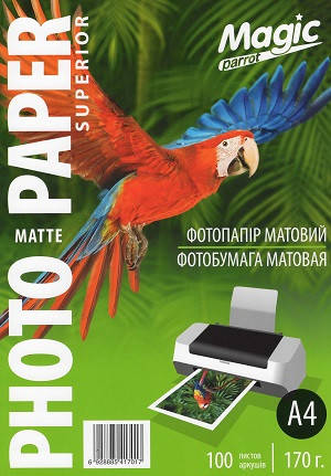 

Фотобумага Мagic A4 матовая 170g, 100 листов