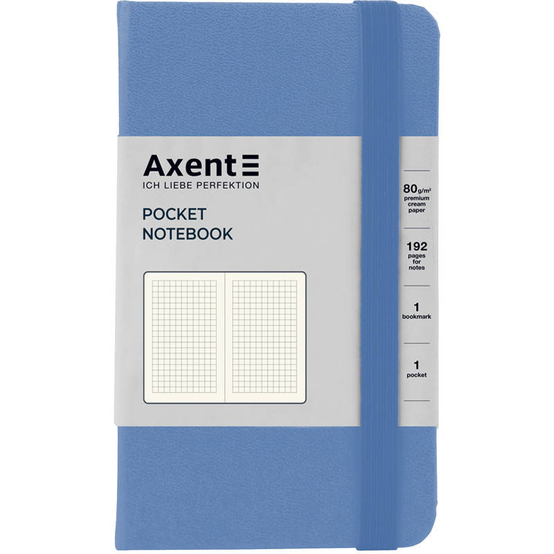 

Блокнот A6 96арк. кліт. тв. обкл. "Partner" волошковий №8301-45-A/Axent/(24)(48)