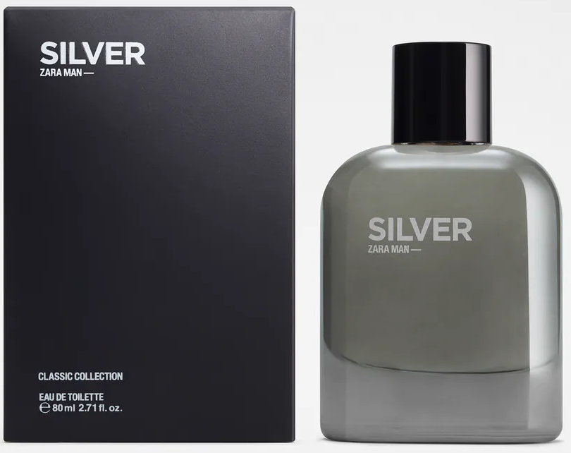 

ZARA Man Silver EDT 80 ml (оригинал подлинник Испания)