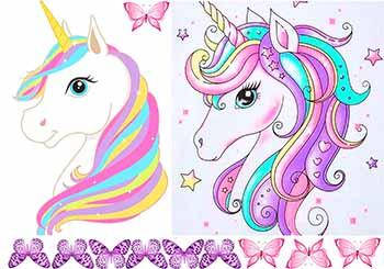 

Вафельная картинка Единорог А4