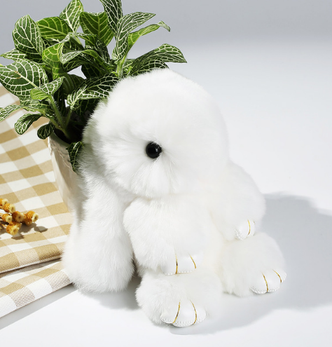 

Меховой Кролик - брелок Rex Fendi, белый