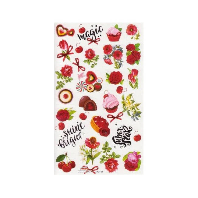 

Наклейки мелкие Цветочные №01-01