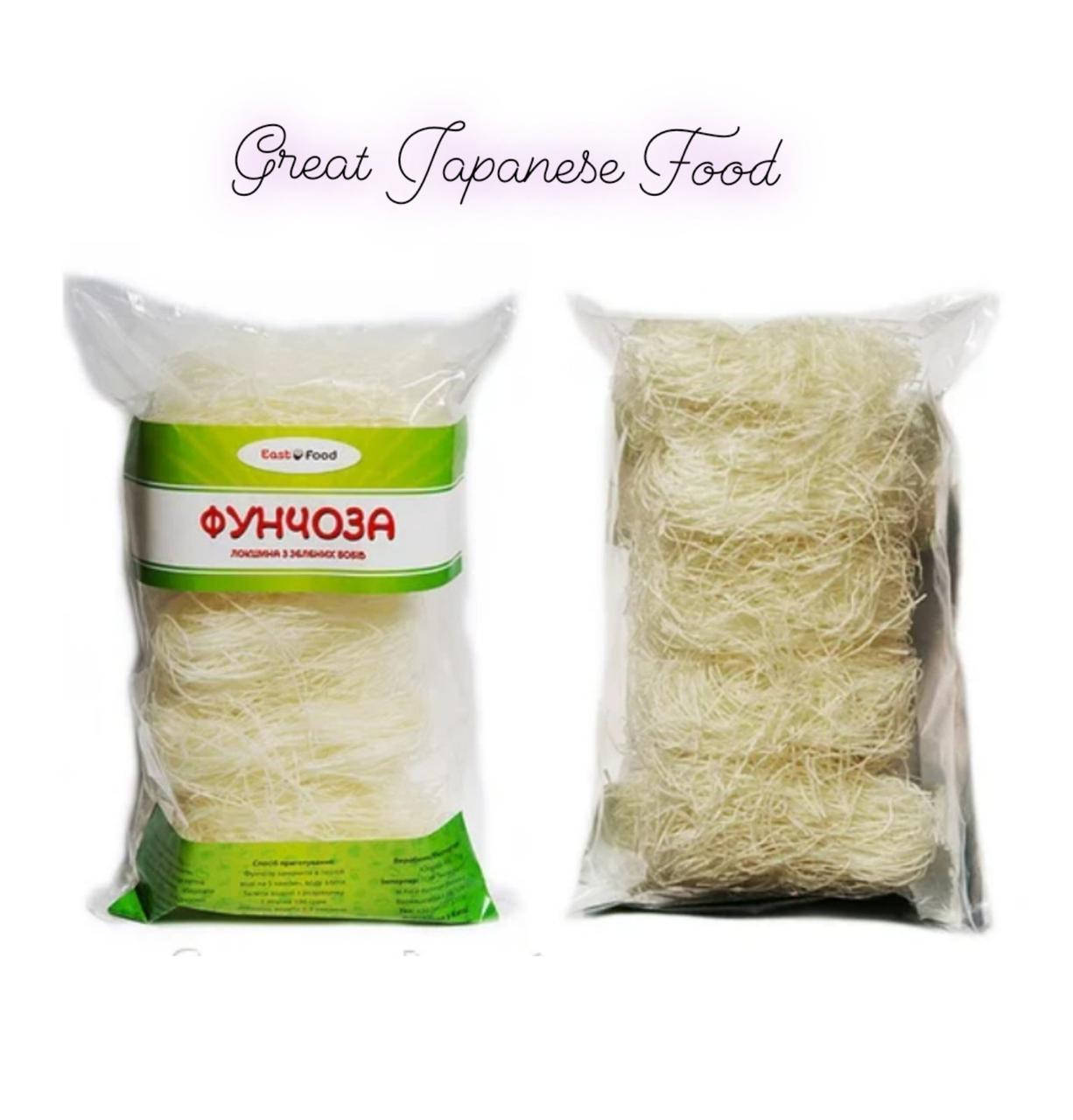 

Лапша стеклянная из бобов мунг Фунчоза, East Food, 0,5кг