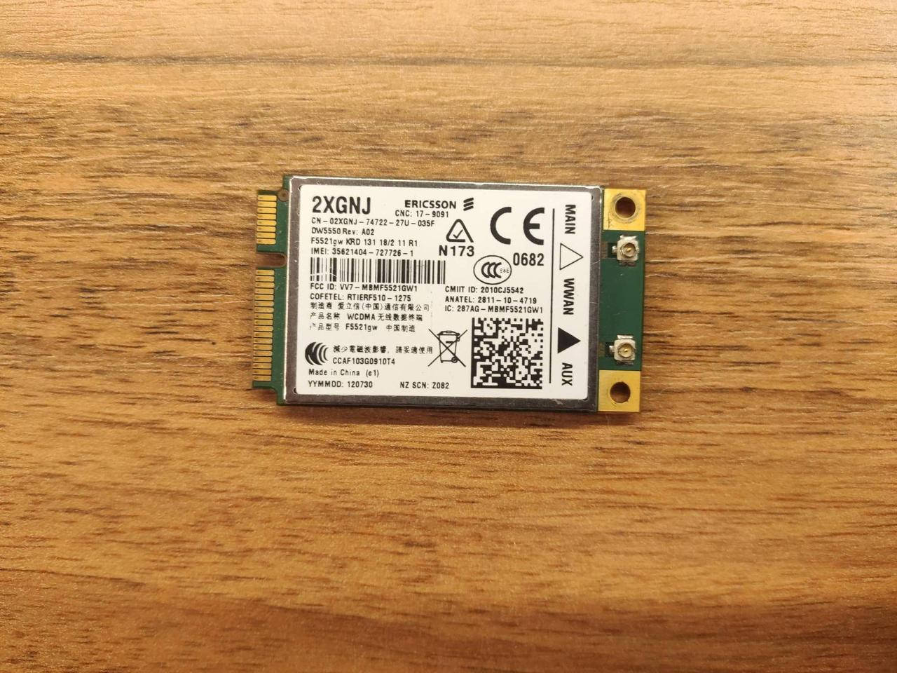 

Модуль 3G Ericsson 2XGNJ DW5550 F5521gw Dell Latitude XT3 (1145-7)