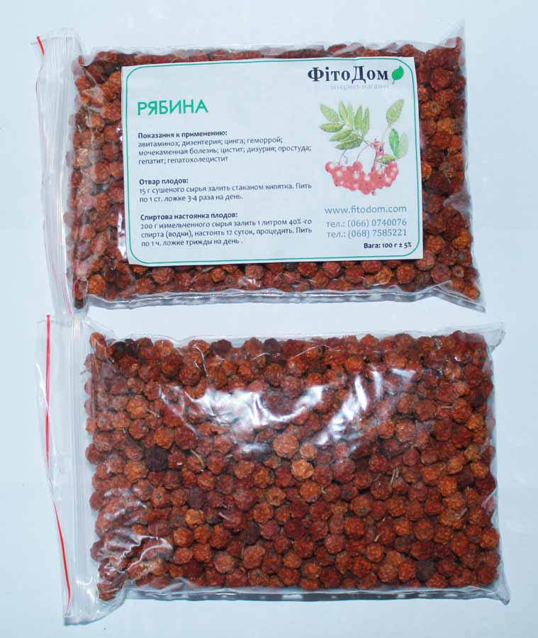 

Рябина красная (горобина), ягоды, 100 г