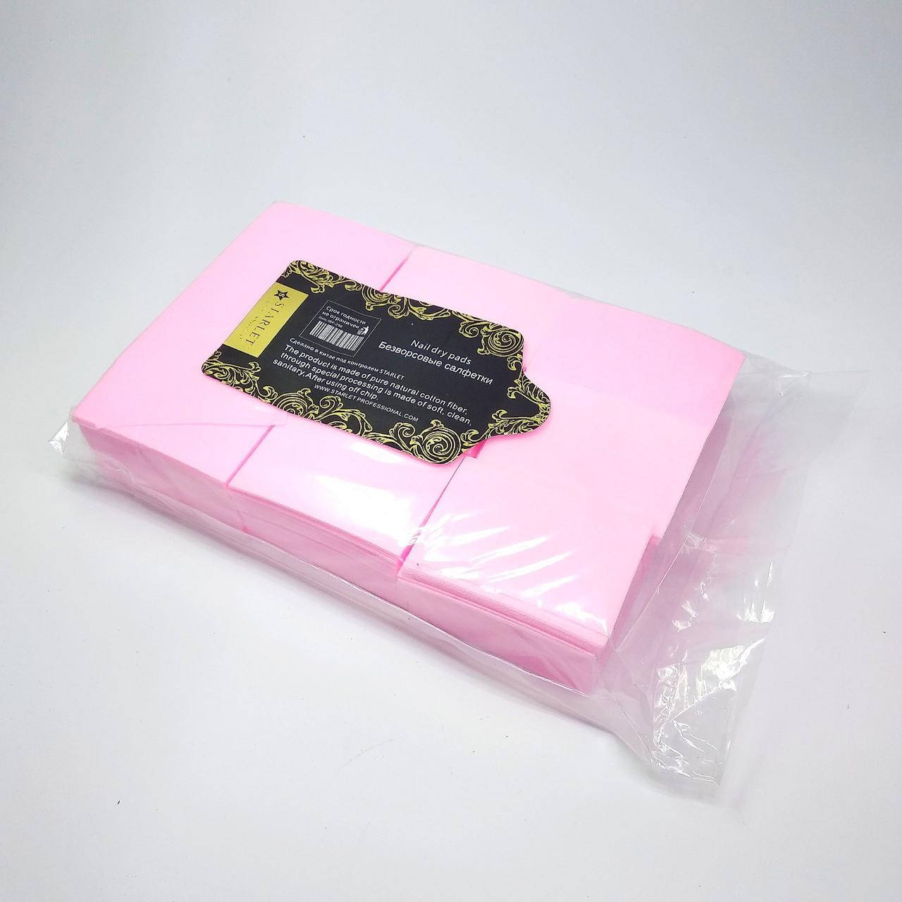 

Безворсовые салфетки для маникюра Starlet Professional 600 шт розовые, Розовый