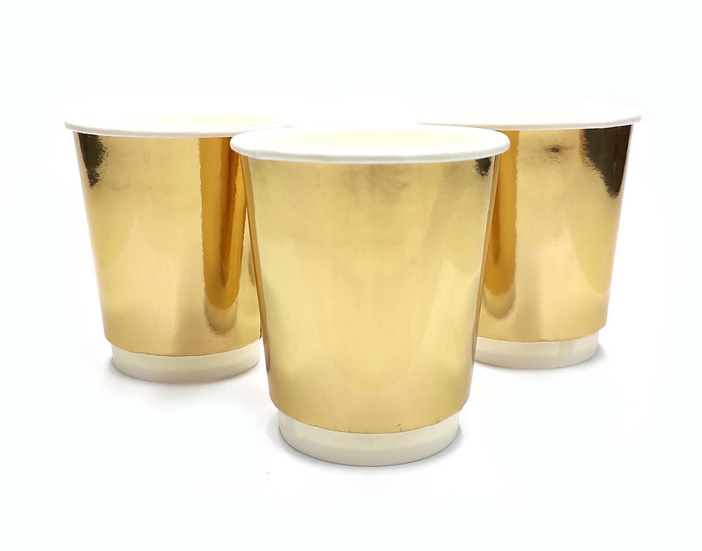 

Набор стаканчиков 185 мл., золото "Gold" 10 шт./уп