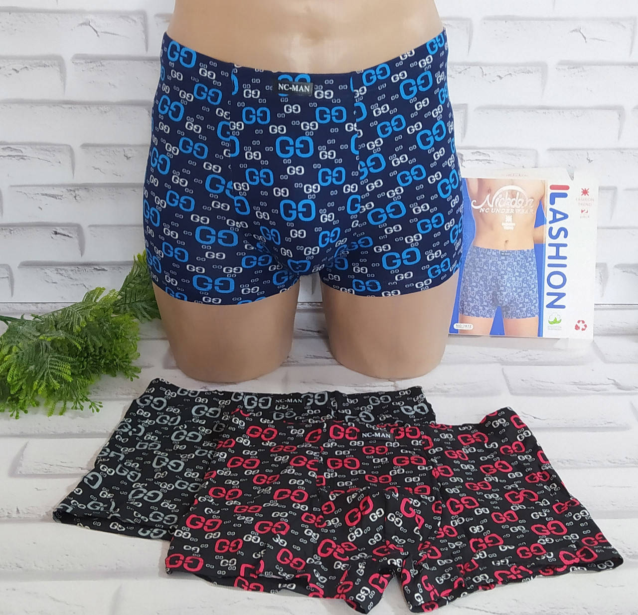 

Трусы мужские XL (48-50 раз) боксеры хлопок NC-MAN (7872), Разные цвета