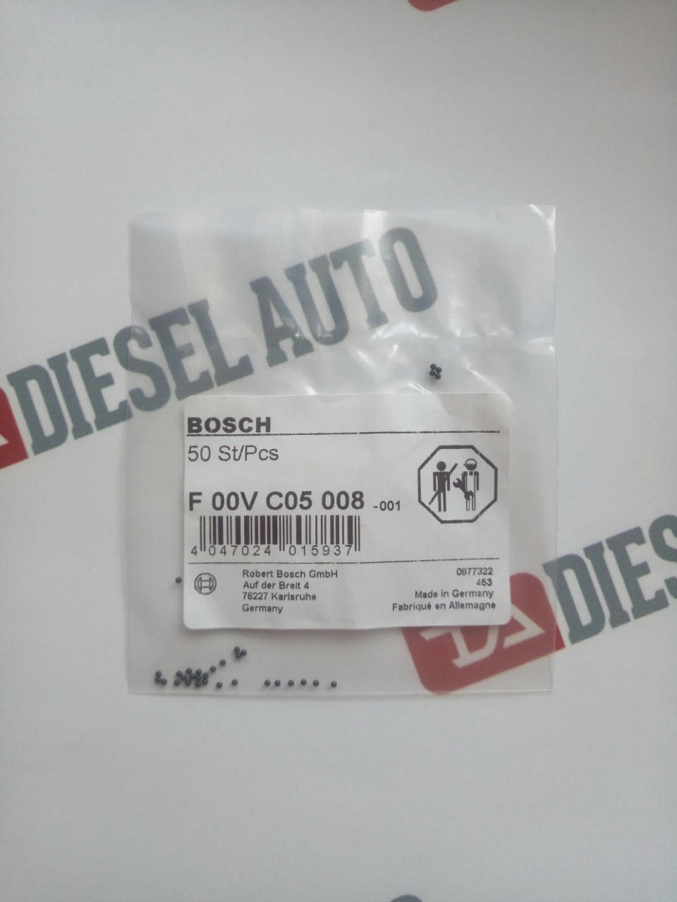 

Шарик клапана форсунки керамический (d=1,34 mm) Bosch F00VC05008