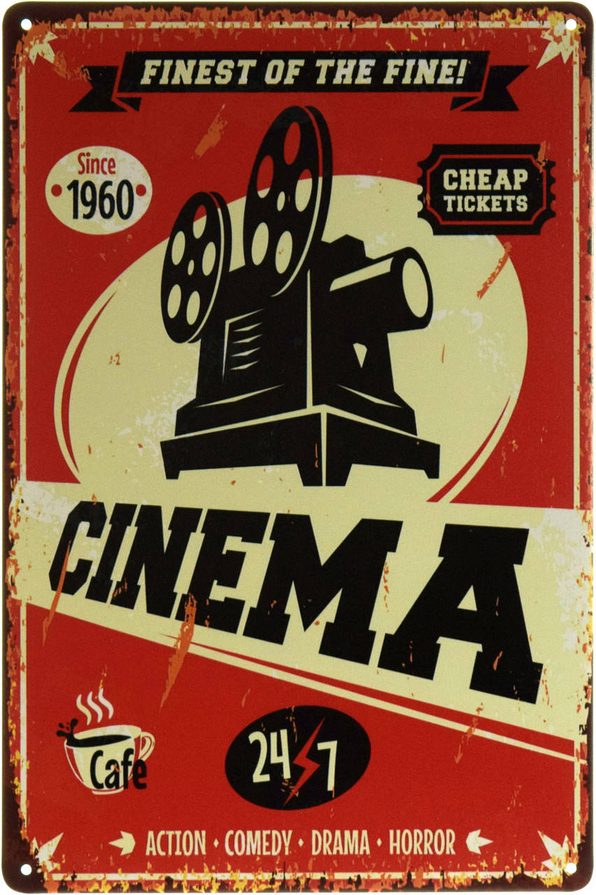 

Металлическая табличка "Кино (24/7)" (ms-00615)