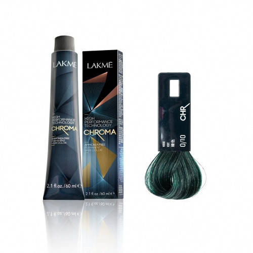 

Безаммиачная крем-краска для волос Lakme CHROMA 0/10 - Зелёный микстон